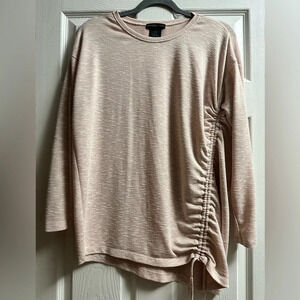 DesignHistory Heathered Long Sleeve Shirt, Womens Medium